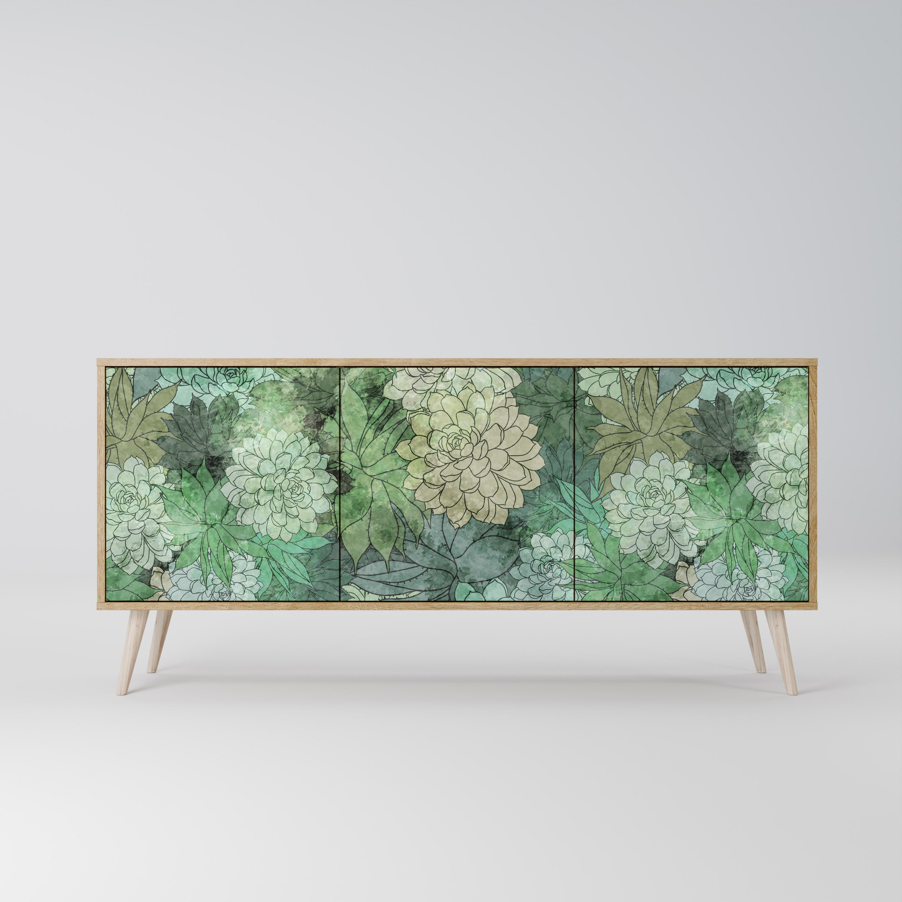 SUCCULENT CLUSTER 3-Door Sideboard