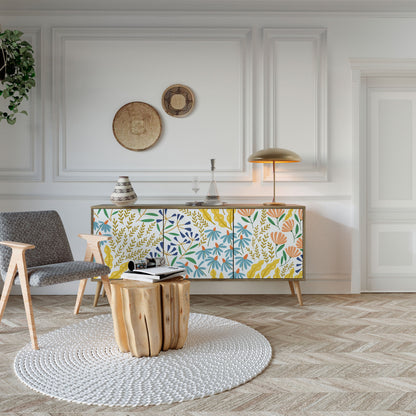 Credenza HELLO SPRING a 3 ante effetto rovere