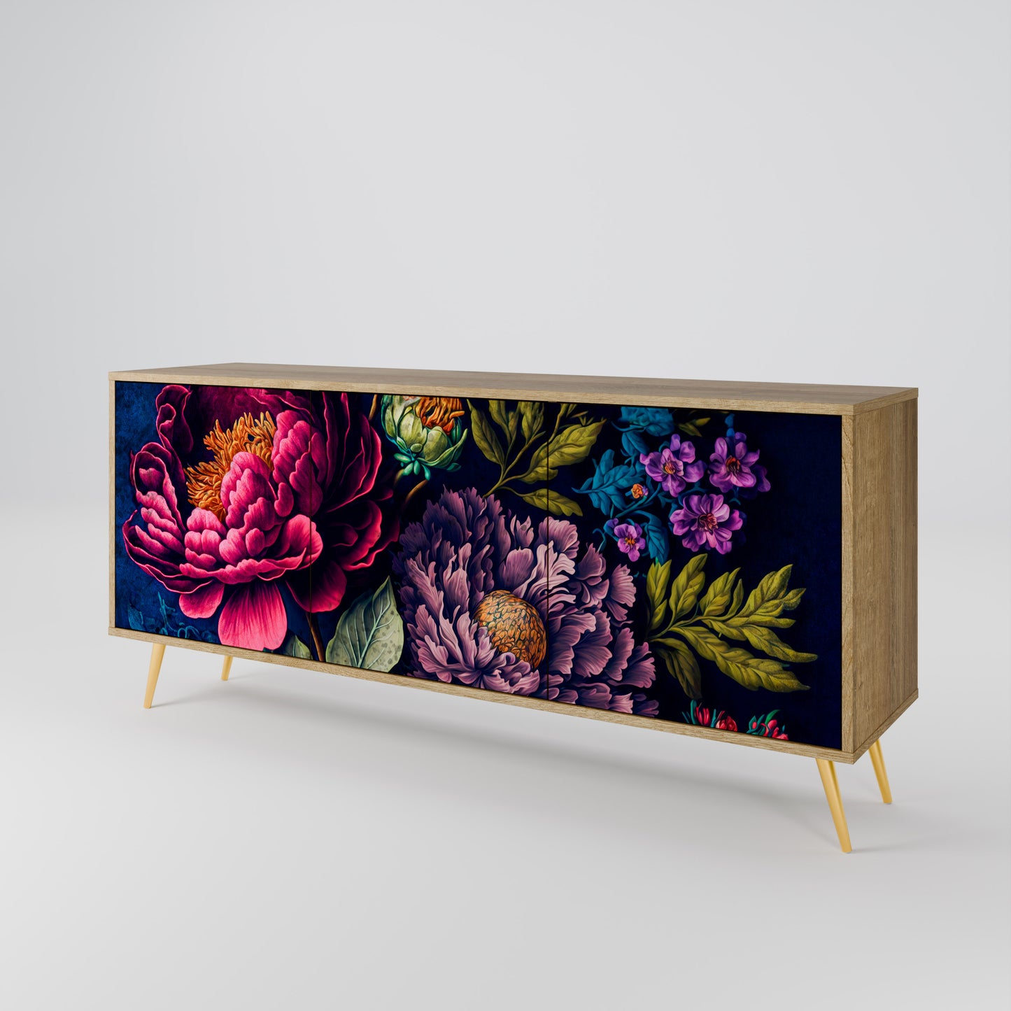 BLOOMING ELEGANCE Skänk med tre dörrar