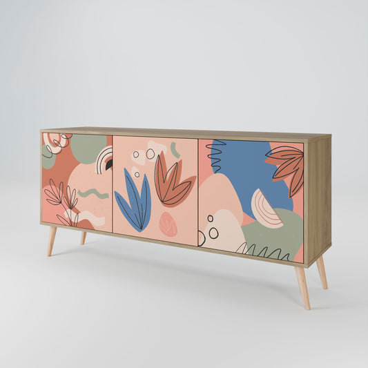 Credenza PASTEL DESTINY a 3 ante in effetto rovere