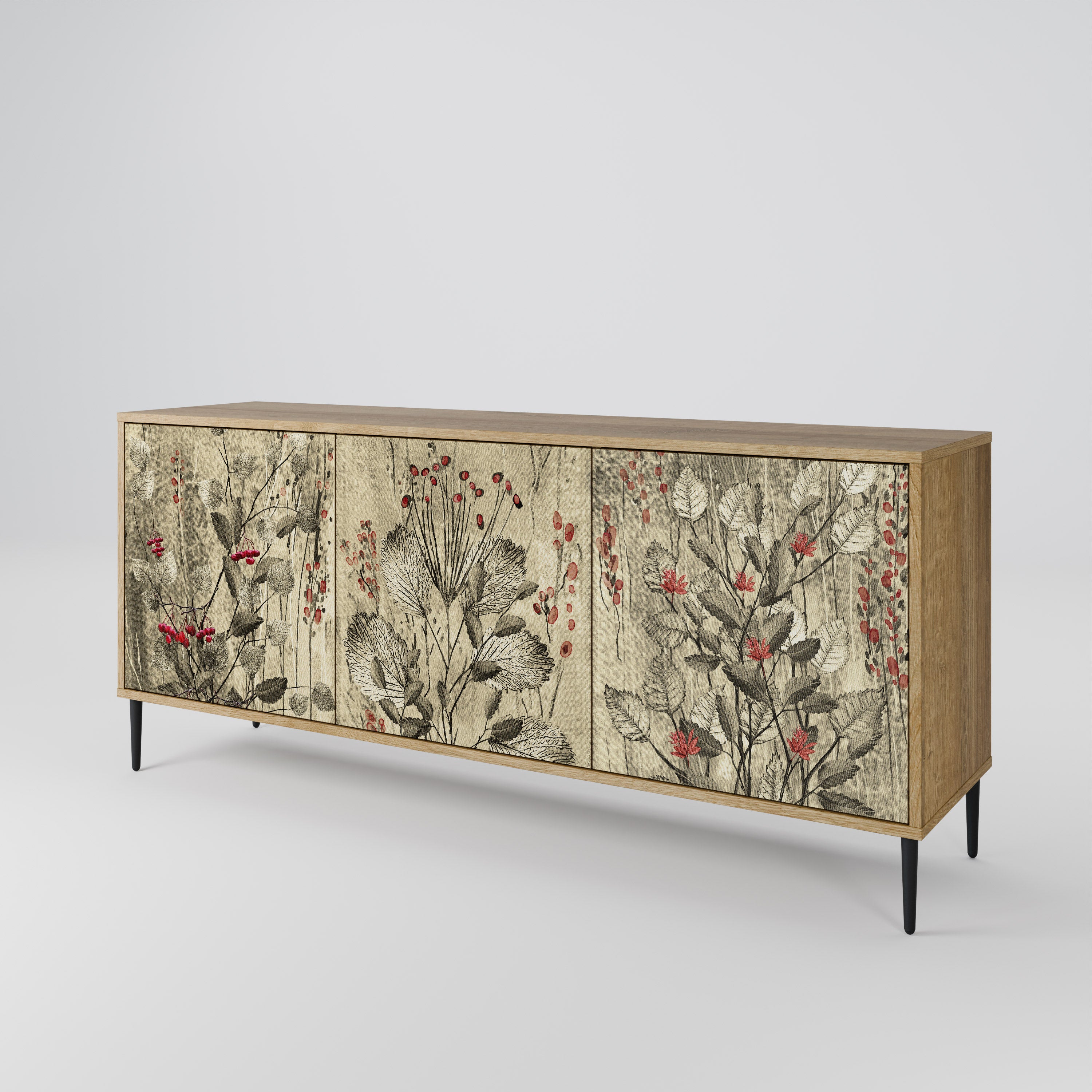 HERBAL GRACE 3-Door Sideboard