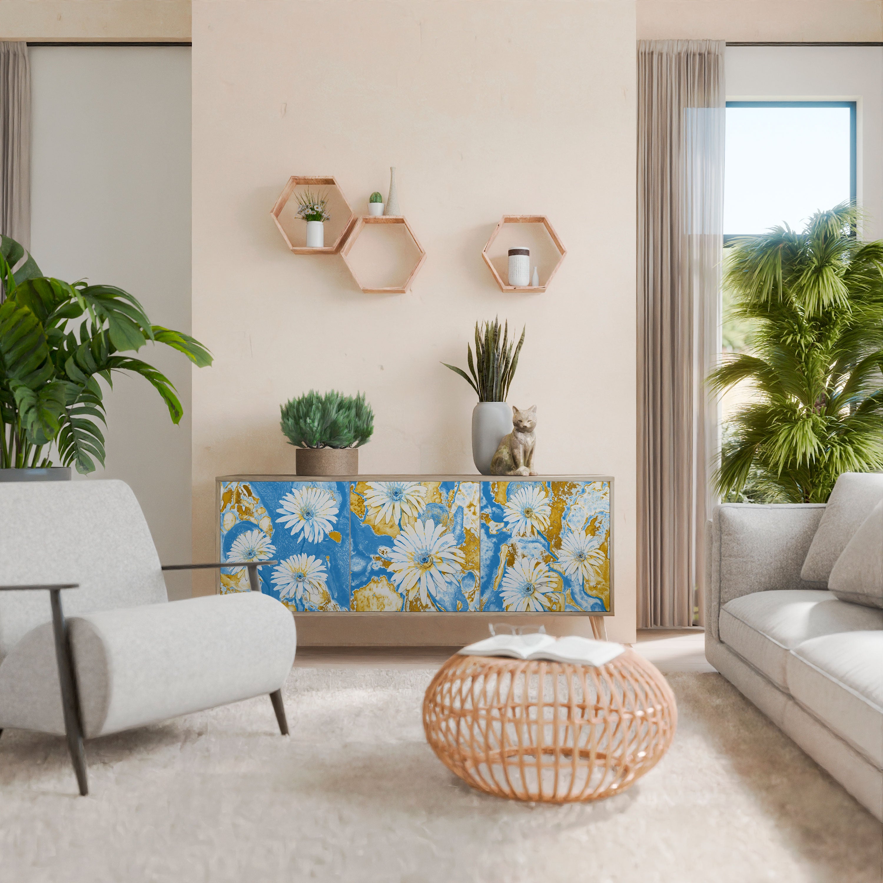 DAISY LUXE 3-Door Sideboard