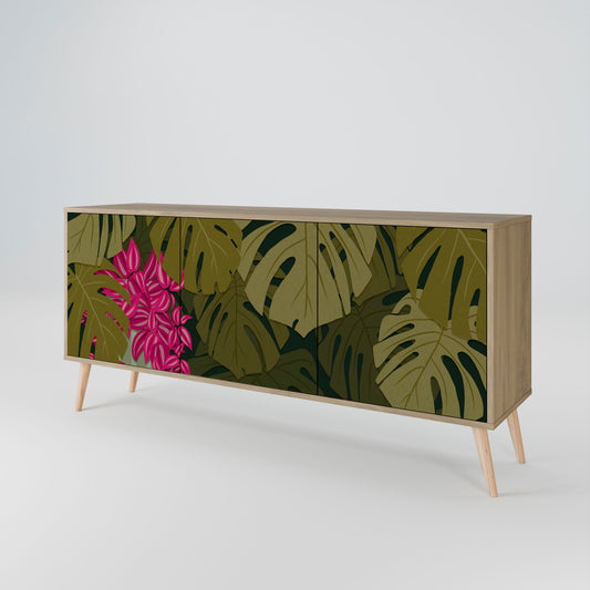 Credenza TROPICAL BEAUTY a 3 ante in effetto rovere