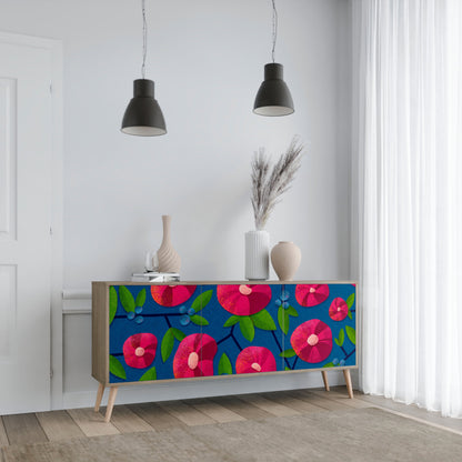 Credenza a 3 ante SPRING THOUGHTS in effetto rovere