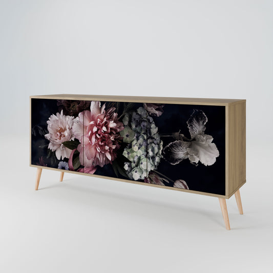 Credenza a 3 ante PURE BLOSSOM in effetto rovere