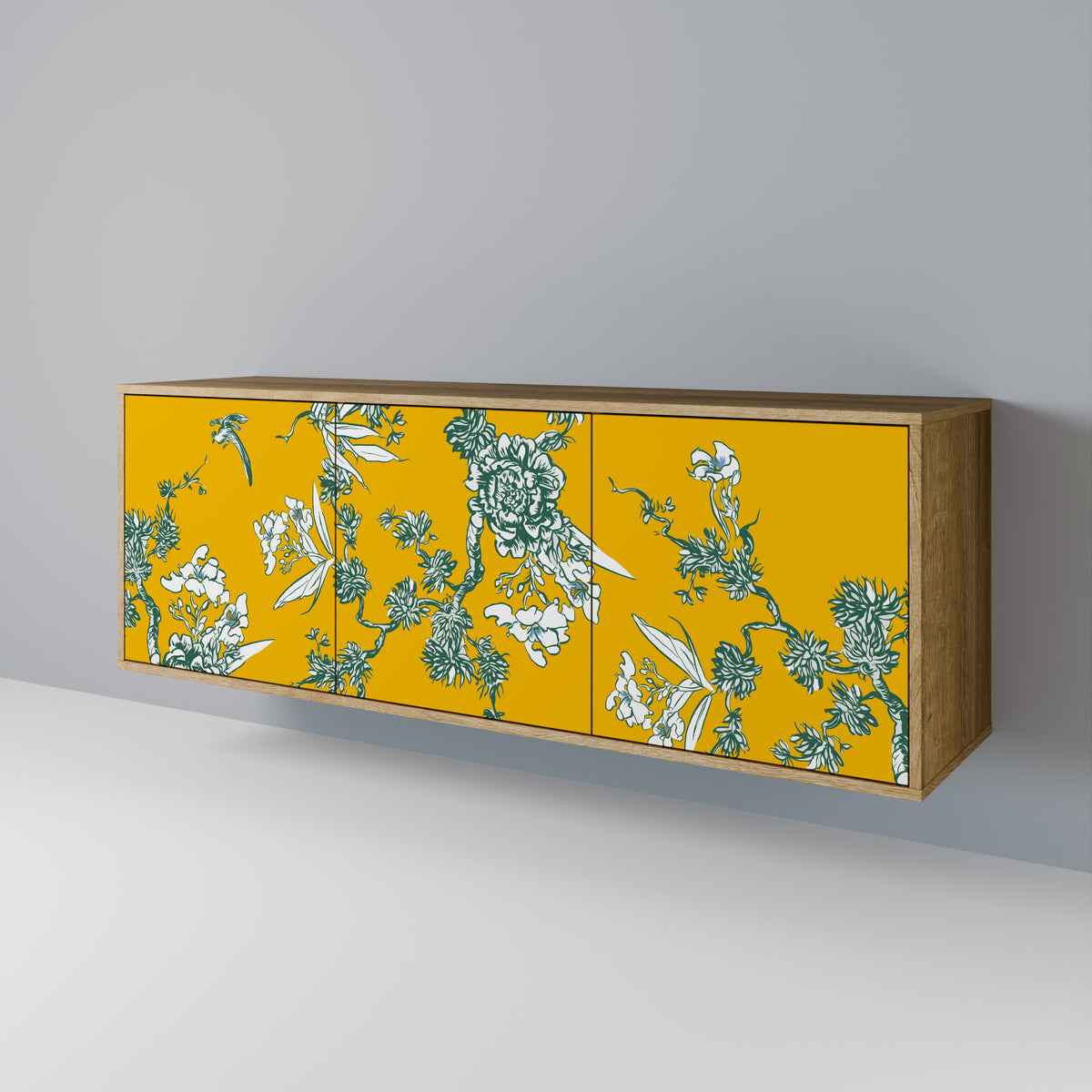 YELLOW CHINOISERIE Aparador de 3 Puertas