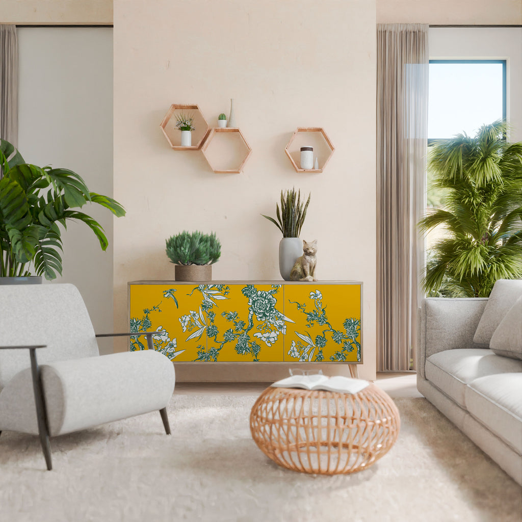 YELLOW CHINOISERIE 3-türiges Sideboard