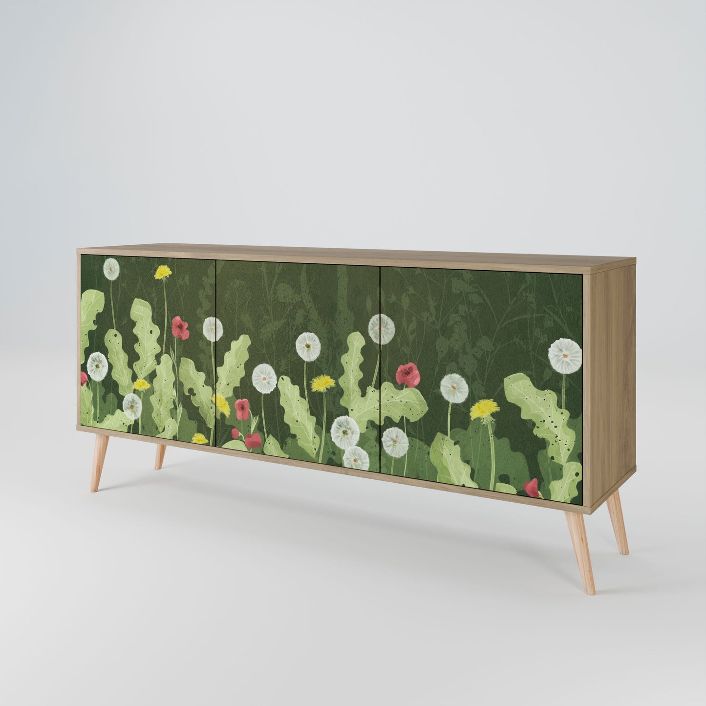 DANDELION AMUSE 3-Door Sideboard in Oak Effect