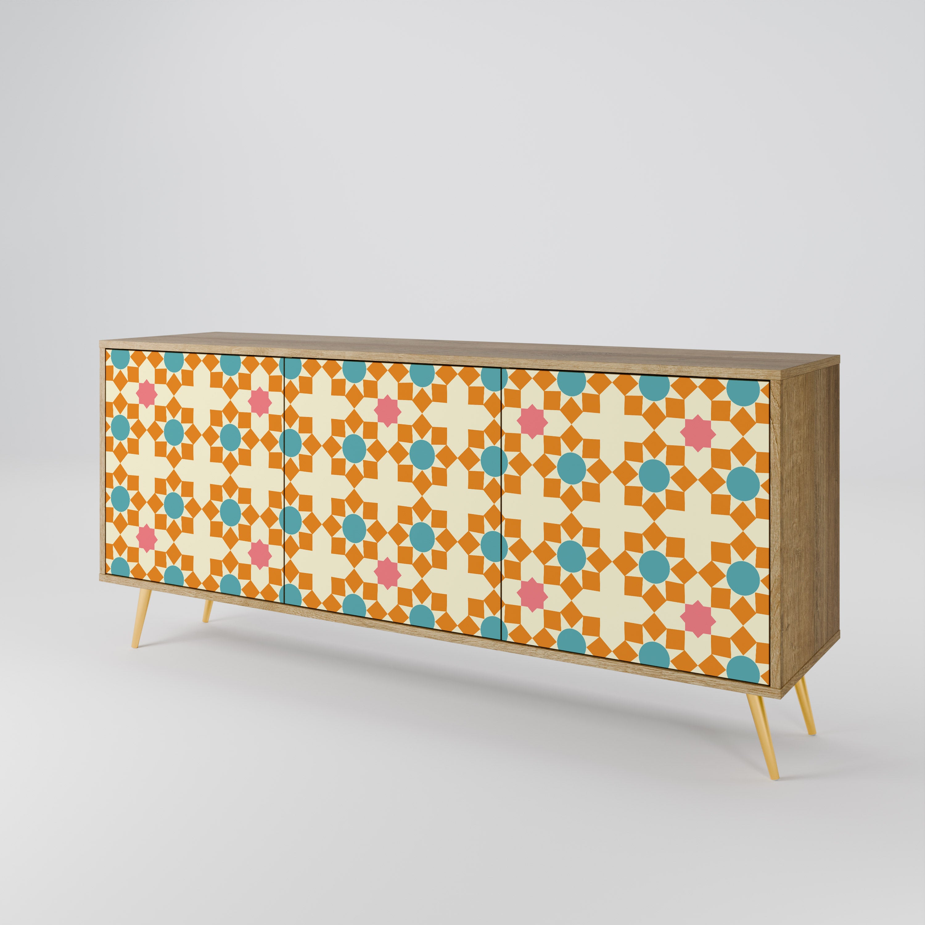FLORAL DECOR 3-Door Sideboard