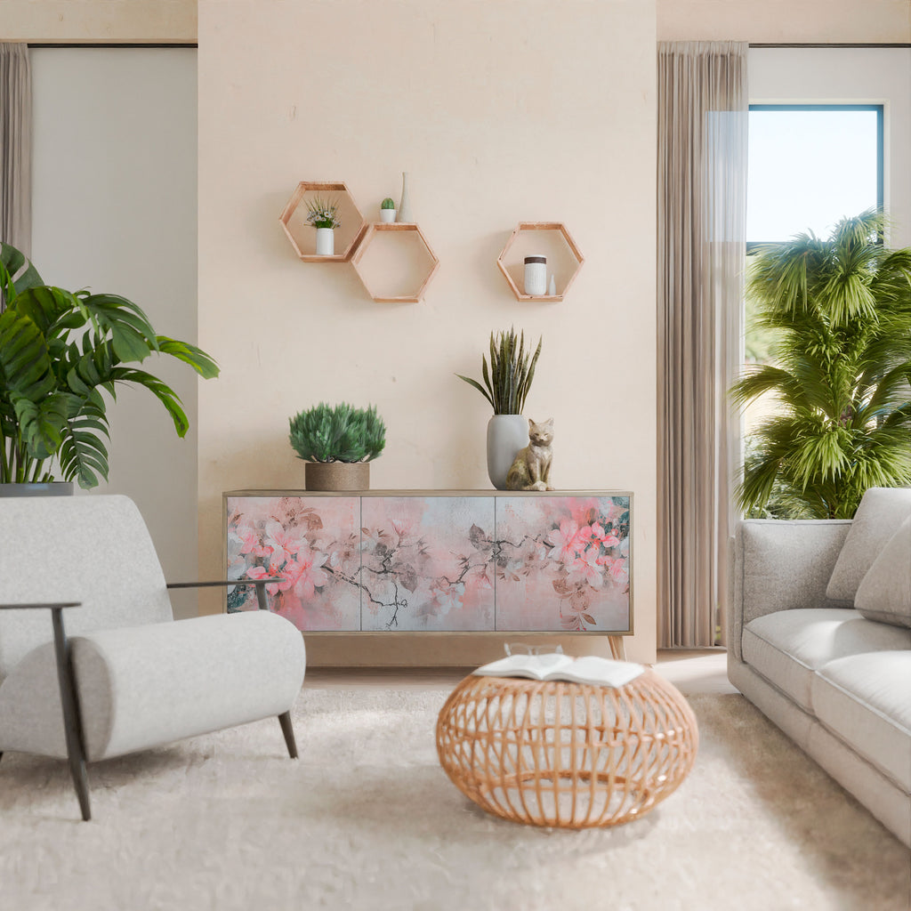 CHERRY BLOSSOM Skänk med tre dörrar