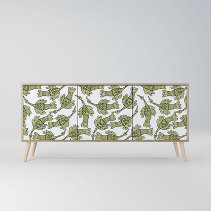 Credenza SEEDLING SONGBIRD a 3 ante in effetto rovere