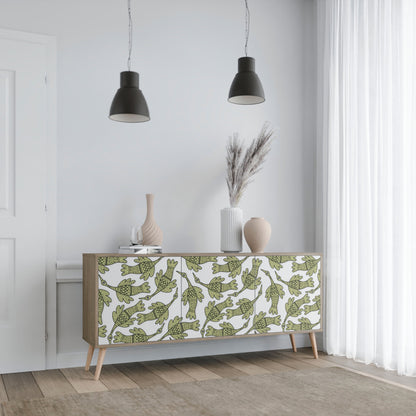 Credenza SEEDLING SONGBIRD a 3 ante in effetto rovere