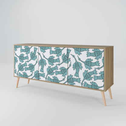 Credenza a 3 ante WATERSPOUT SONGIBIRD in effetto rovere