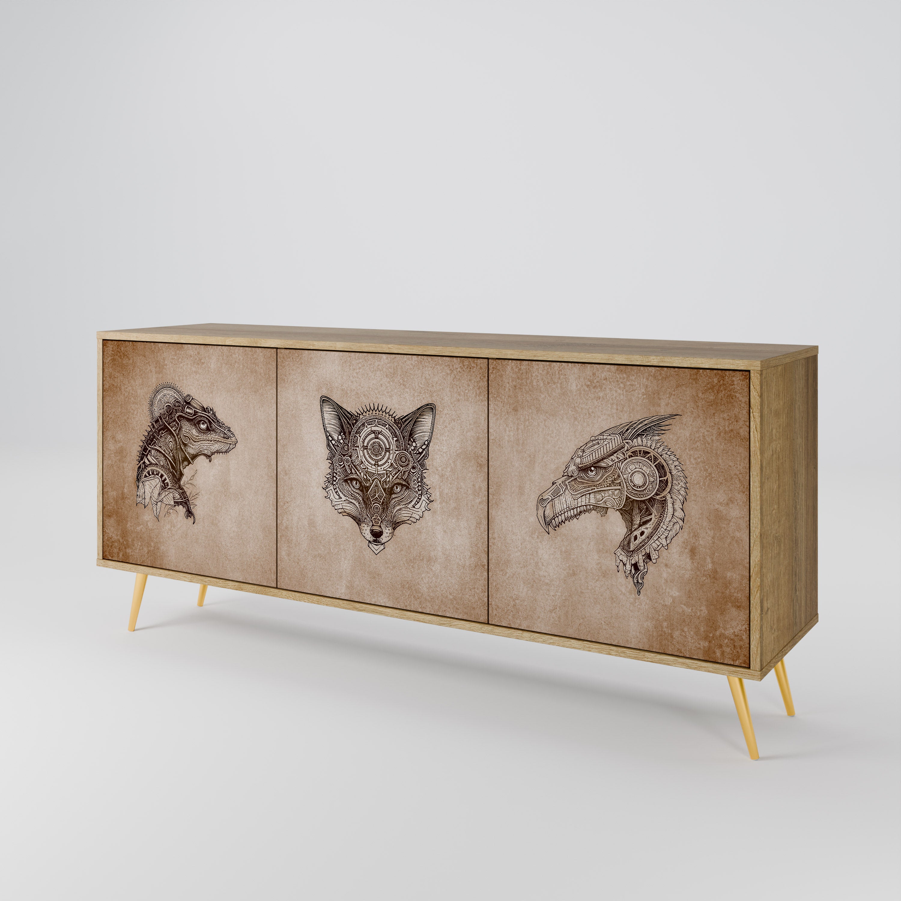 STEAMPUNK CLAN 3-Door Sideboard
