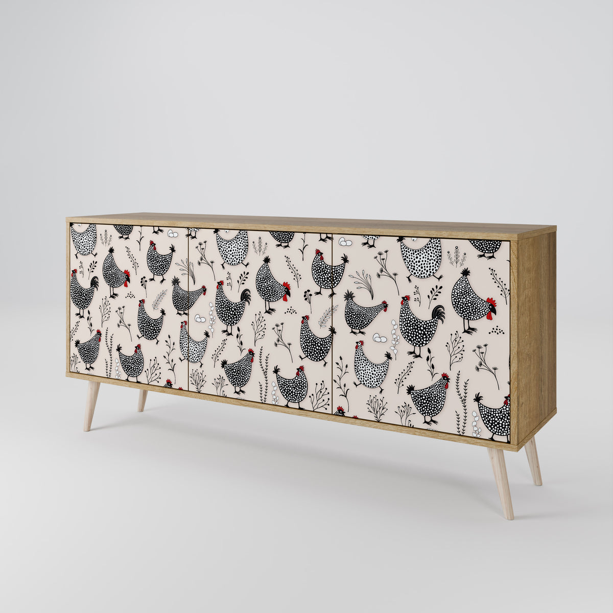 HAPPY HENS 3-türiges Sideboard