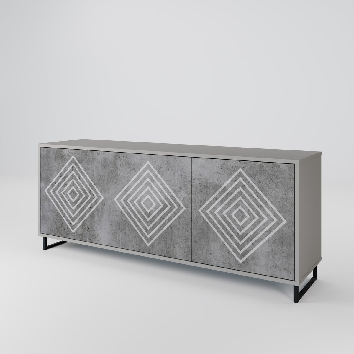 POLYGONAL ARTISTRY Aparador de 3 Portas