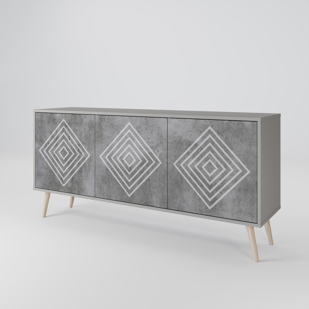 POLYGONAL ARTISTRY Aparador de 3 Portas
