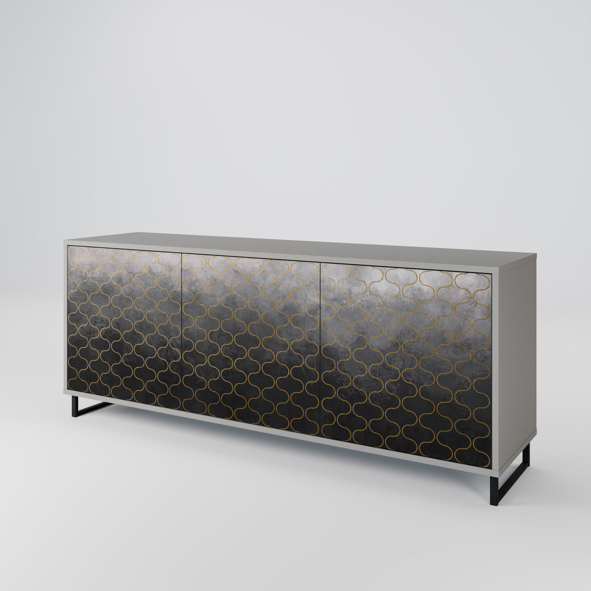 TESSELATED GRAYISH Aparador de 3 Portas
