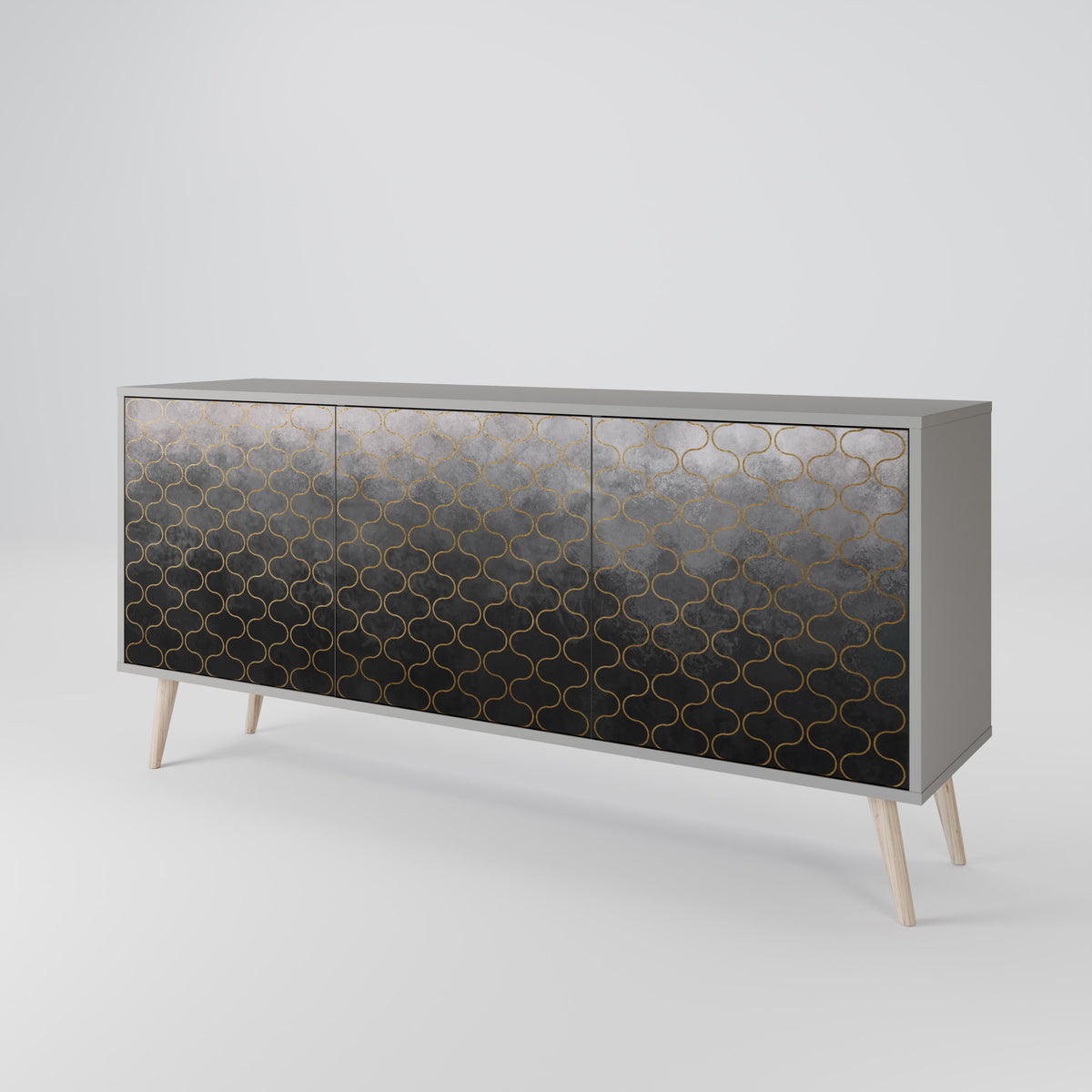 TESSELATED GRAYISH Aparador de 3 Portas