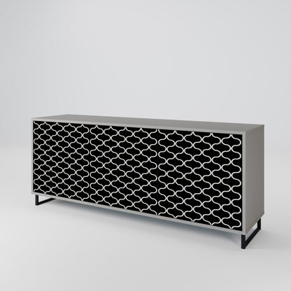 TESSELATED BLACKNESS 3-Door Sideboard