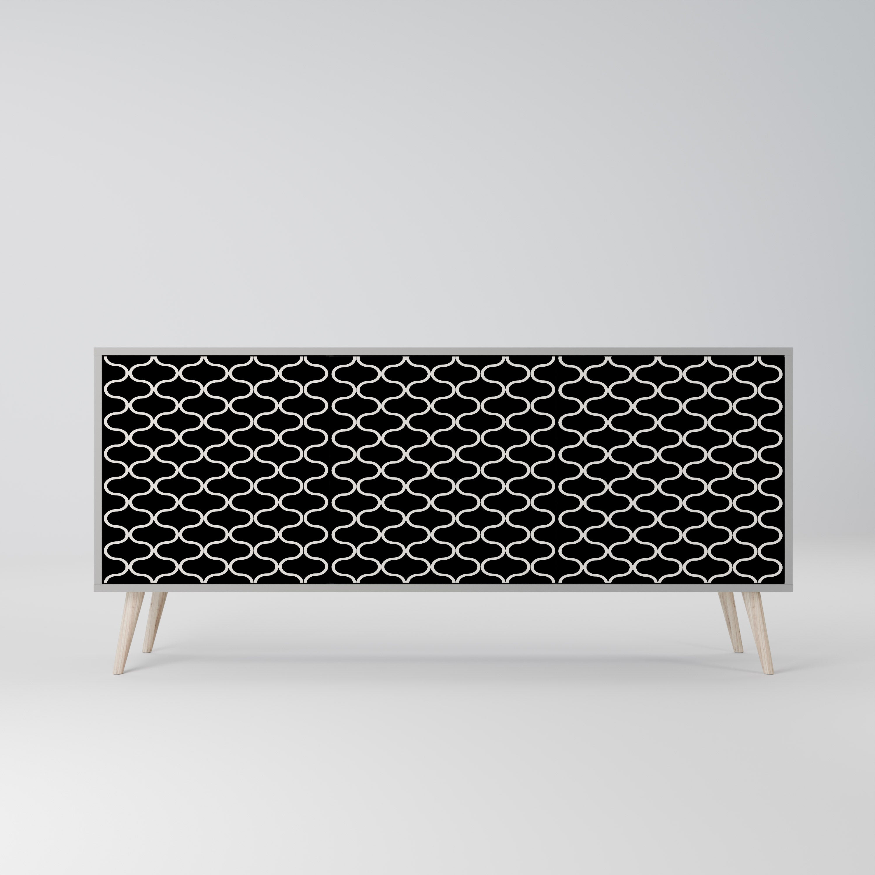 TESSELATED BLACKNESS 3-Door Sideboard