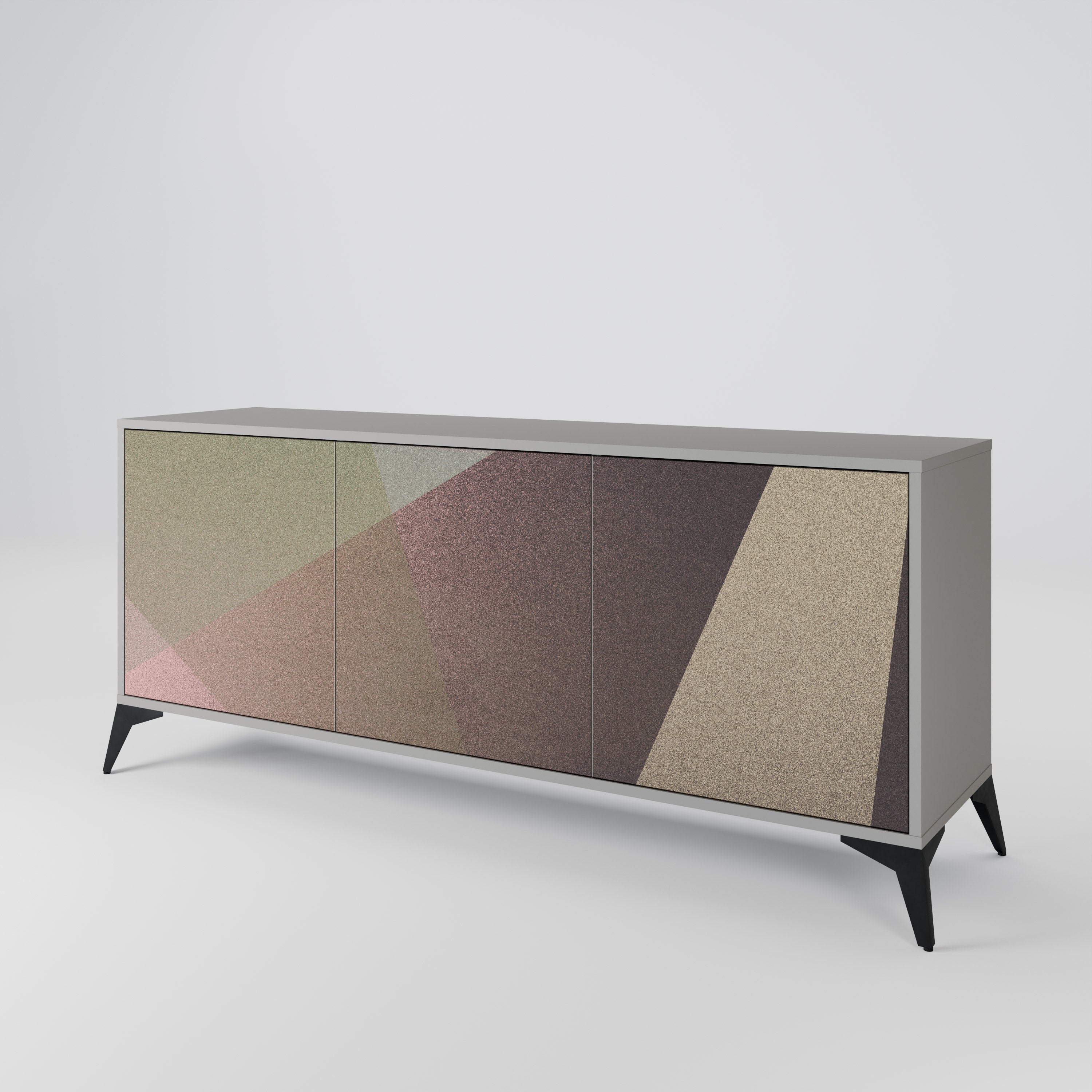 BEIGE GEOMETRY 3-türiges Sideboard