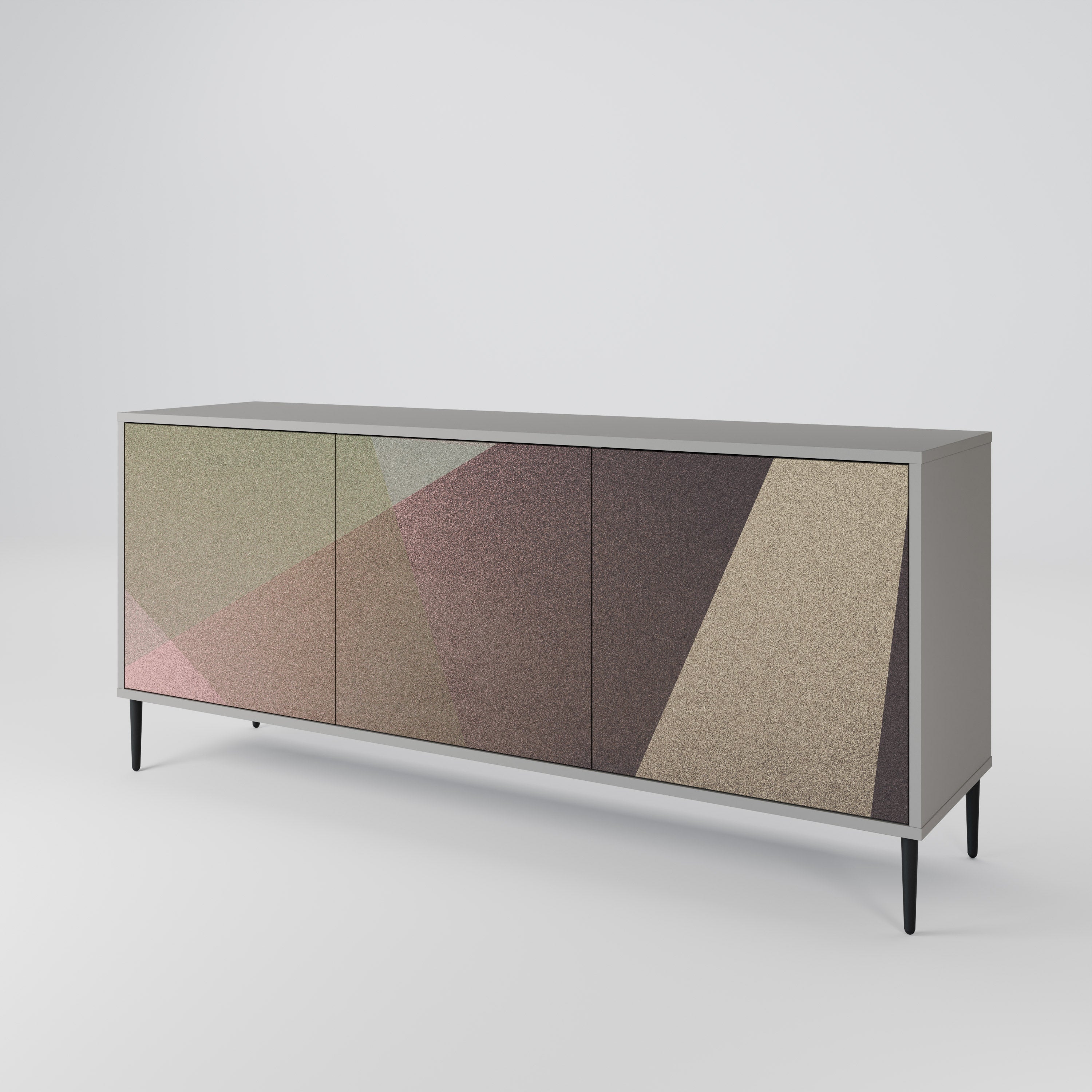 BEIGE GEOMETRY 3-türiges Sideboard