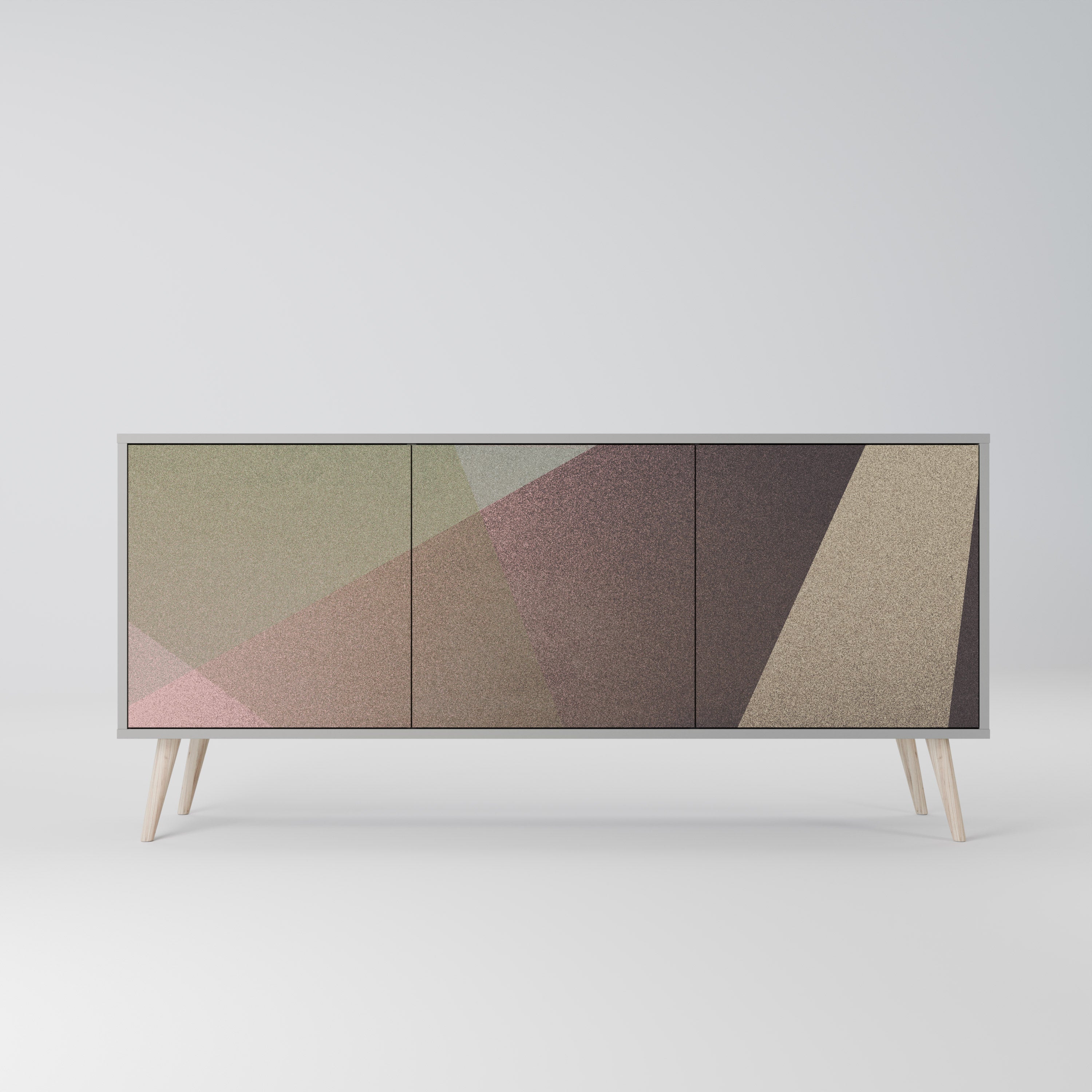 BEIGE GEOMETRY 3-türiges Sideboard