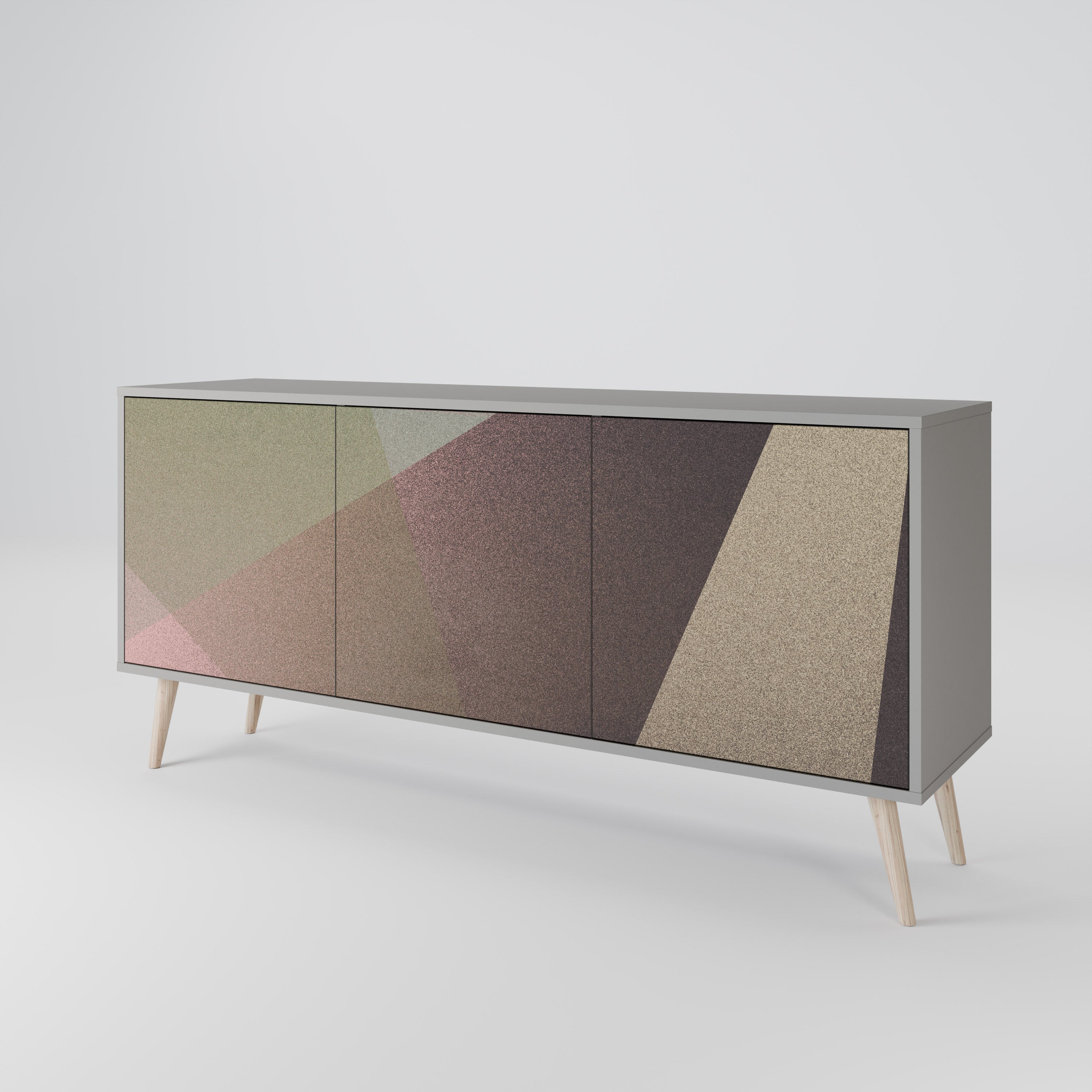 BEIGE GEOMETRY 3-türiges Sideboard