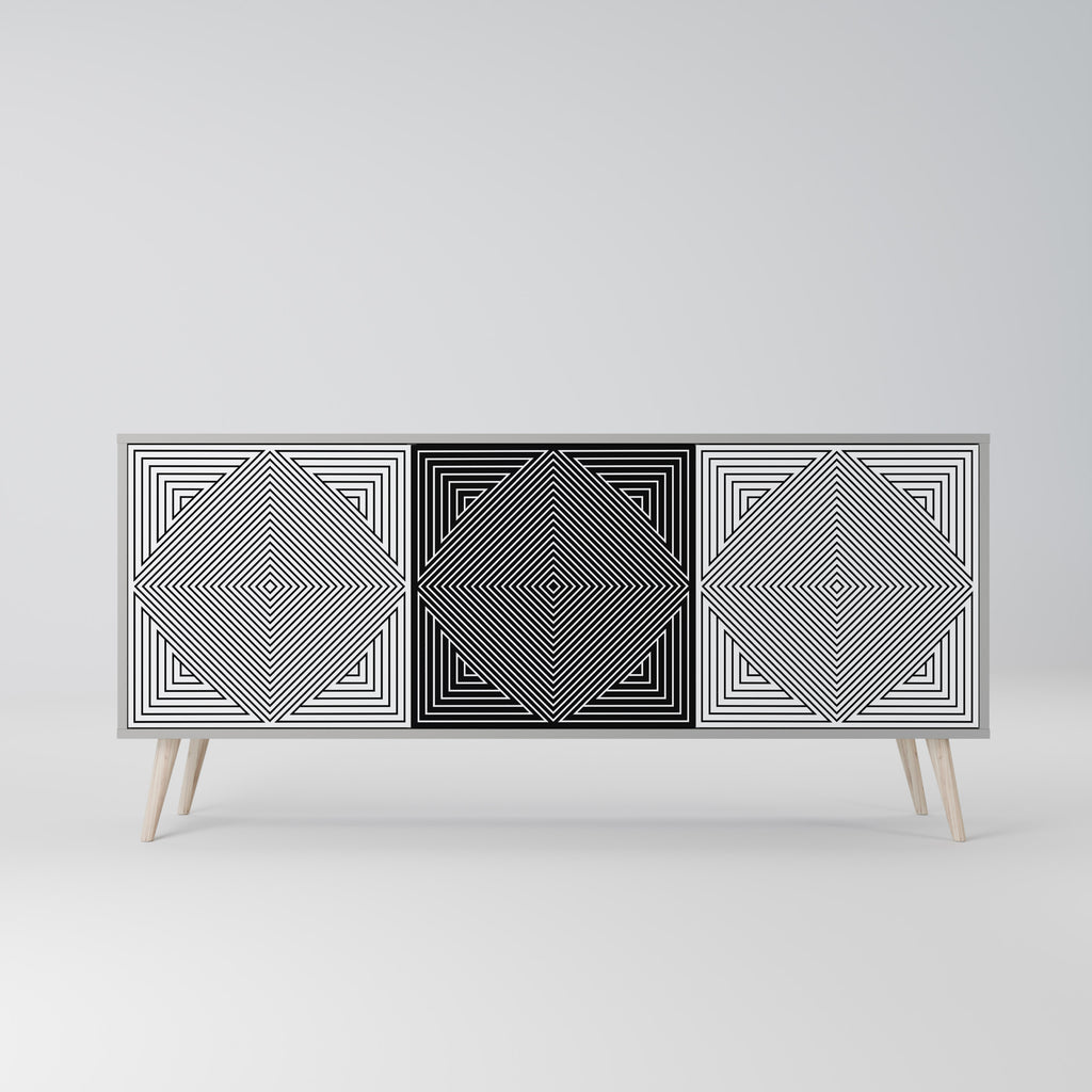 POLYGON ILLUSION 3-Door Sideboard
