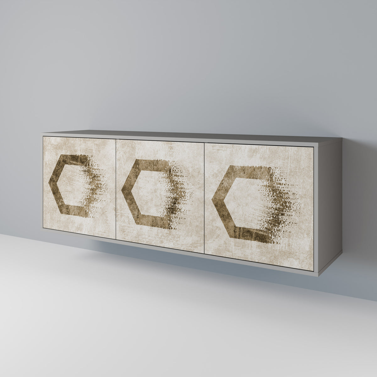 HEXAGONAL SHAPES Aparador de 3 Puertas