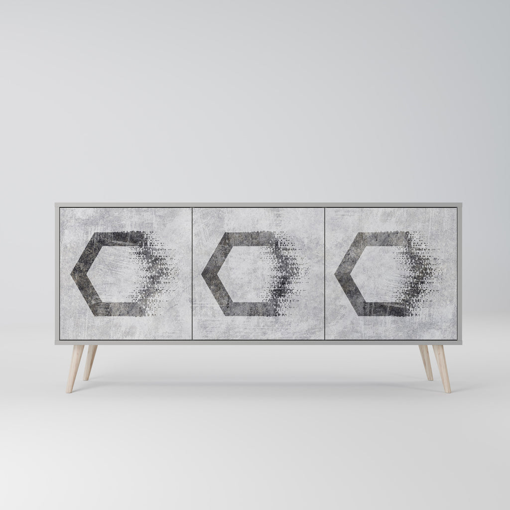 HEXAGONAL FIGURES 3-Door Sideboard