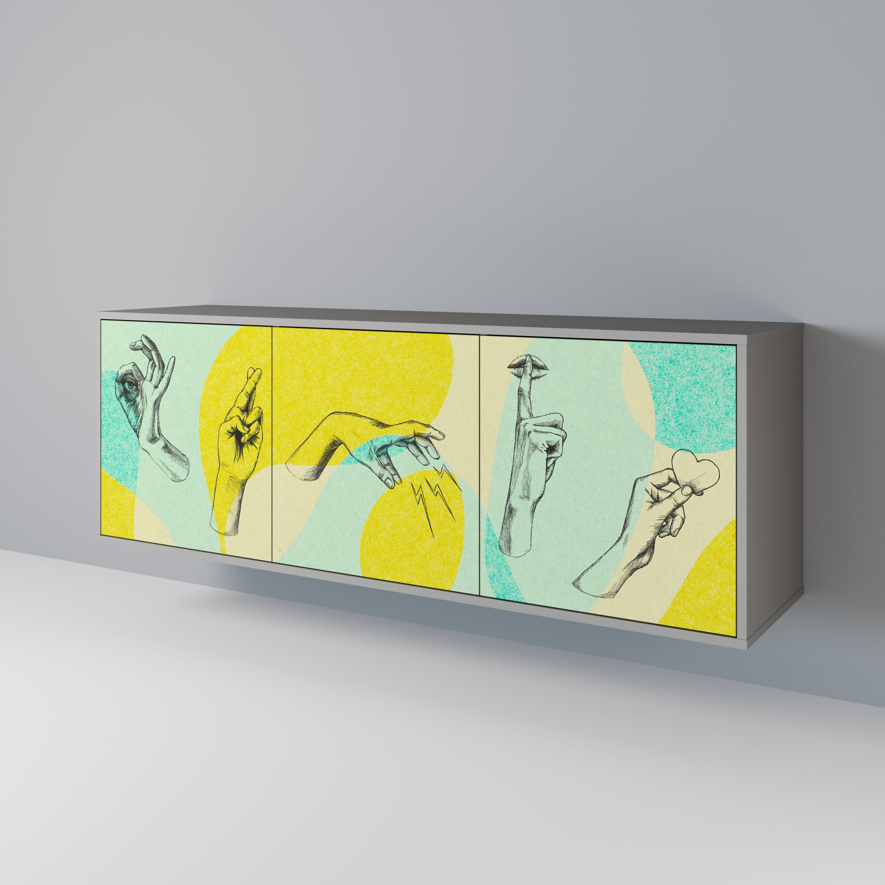 BODY LANGUAGE Aparador de 3 Puertas