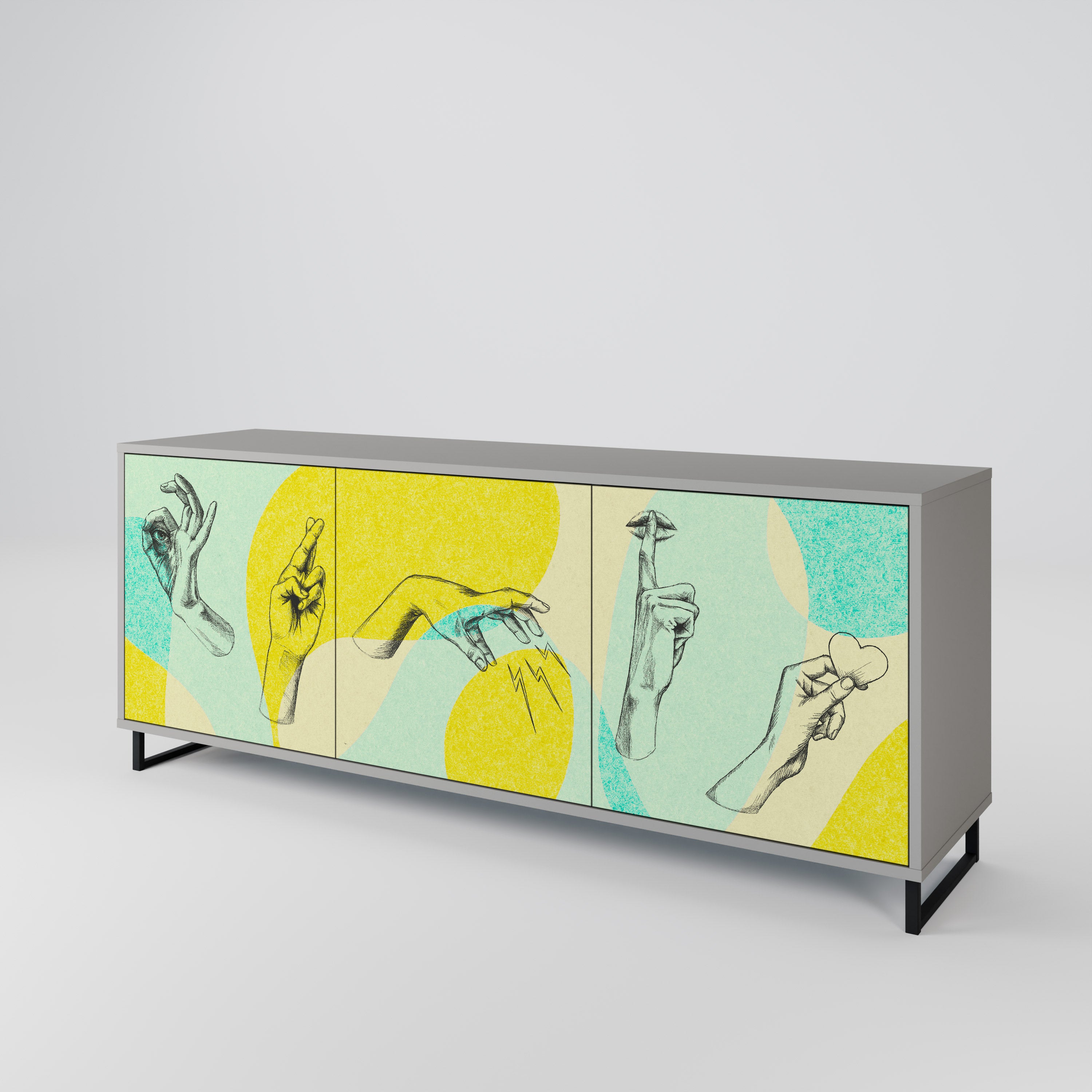 BODY LANGUAGE Aparador de 3 Puertas