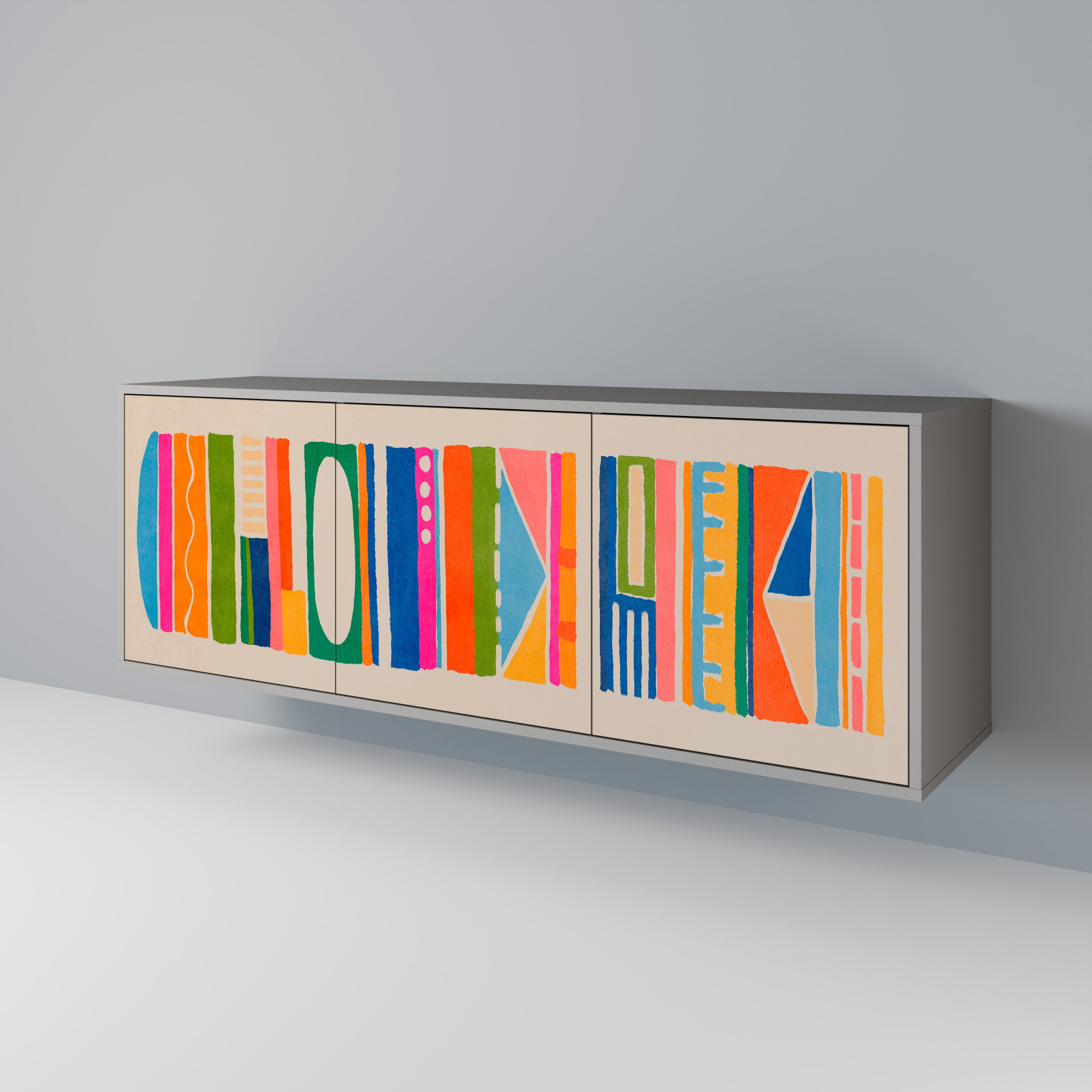 GEOMETRIC SHINE Aparador de 3 Puertas