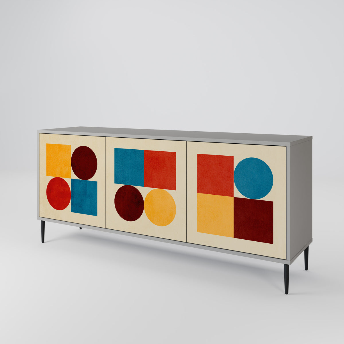 GEOMETRIC PUZZLE 3-türiges Sideboard