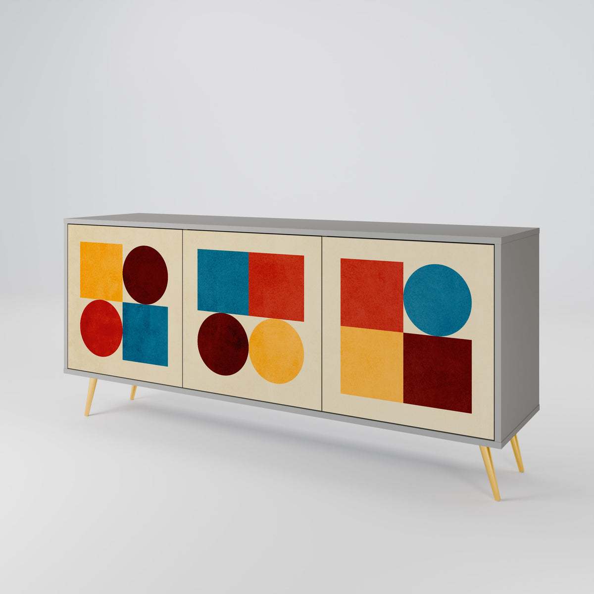 GEOMETRIC PUZZLE 3-türiges Sideboard