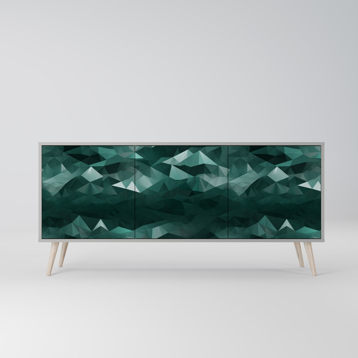 POLYGONAL FLOATING Třídveřová komoda