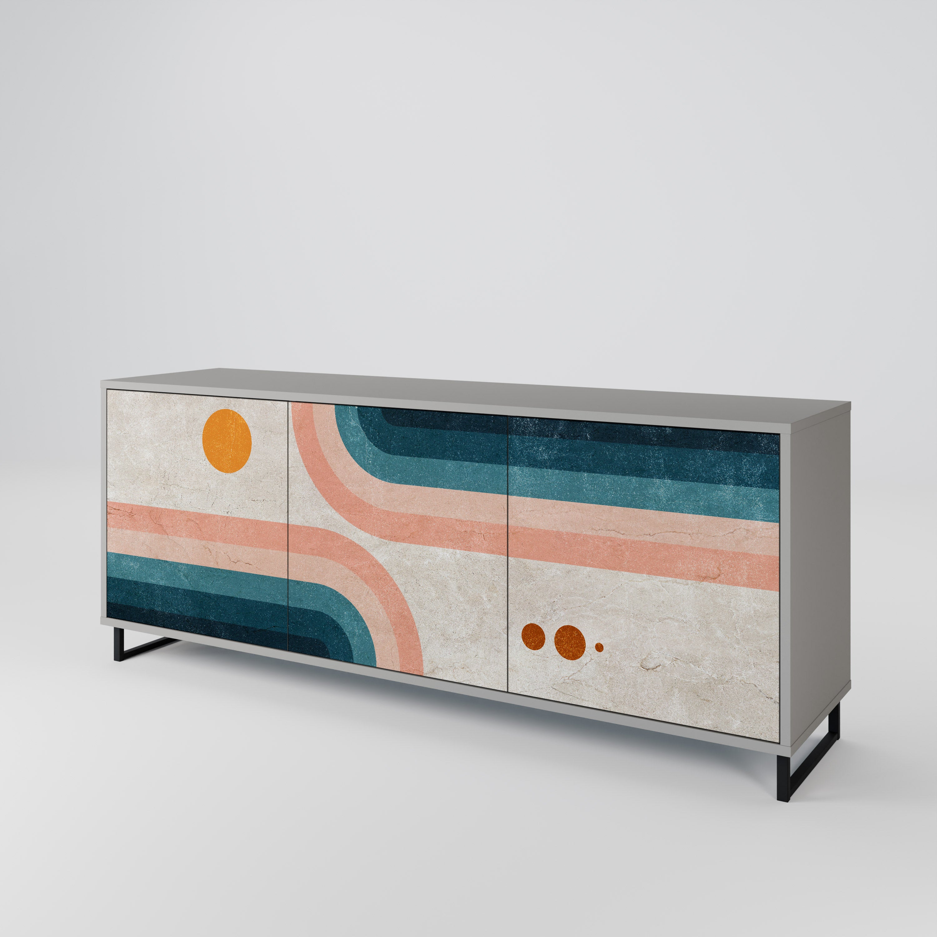 TWO HALVES Aparador de 3 Puertas