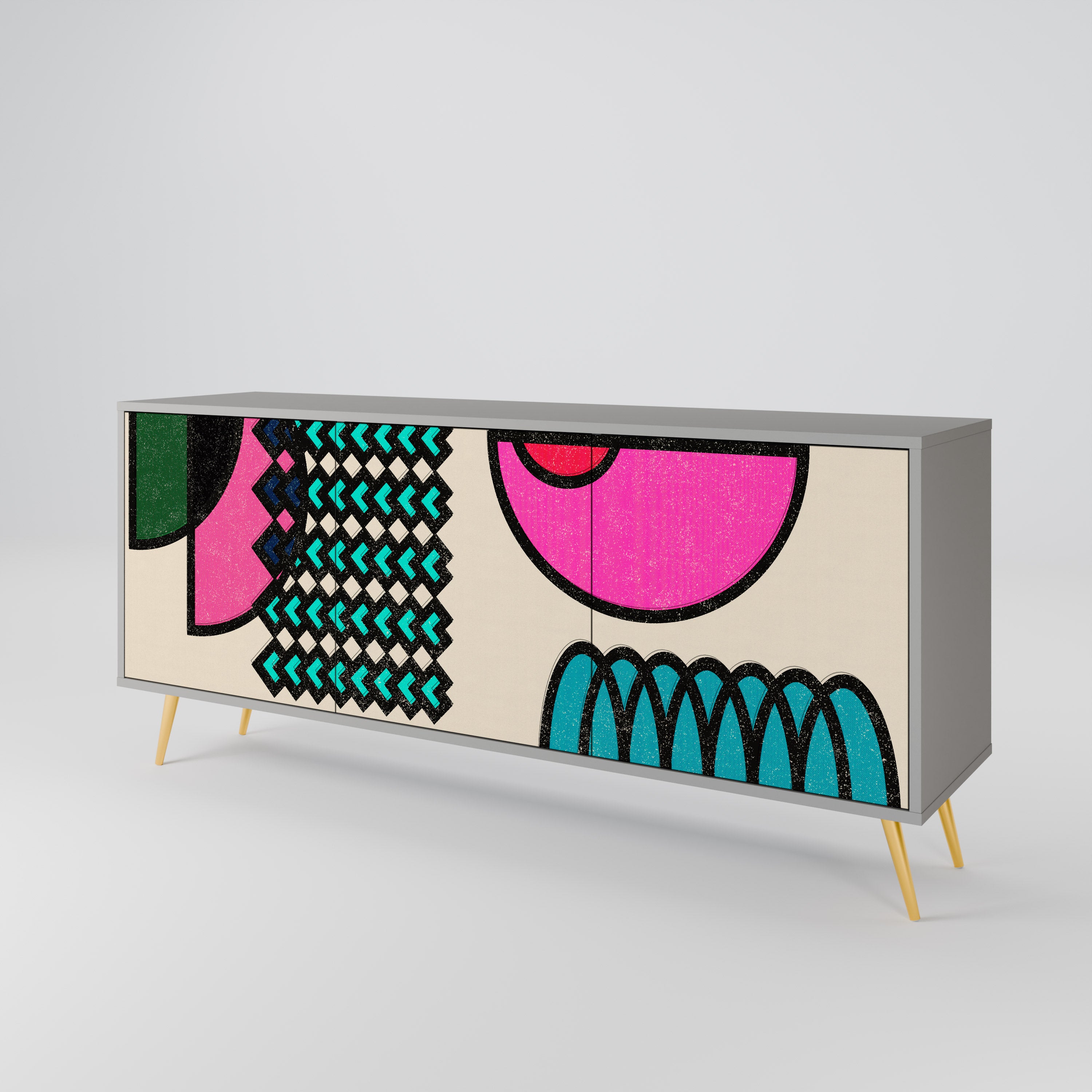 GEOMETRIC RHAPSODY 3-Door Sideboard