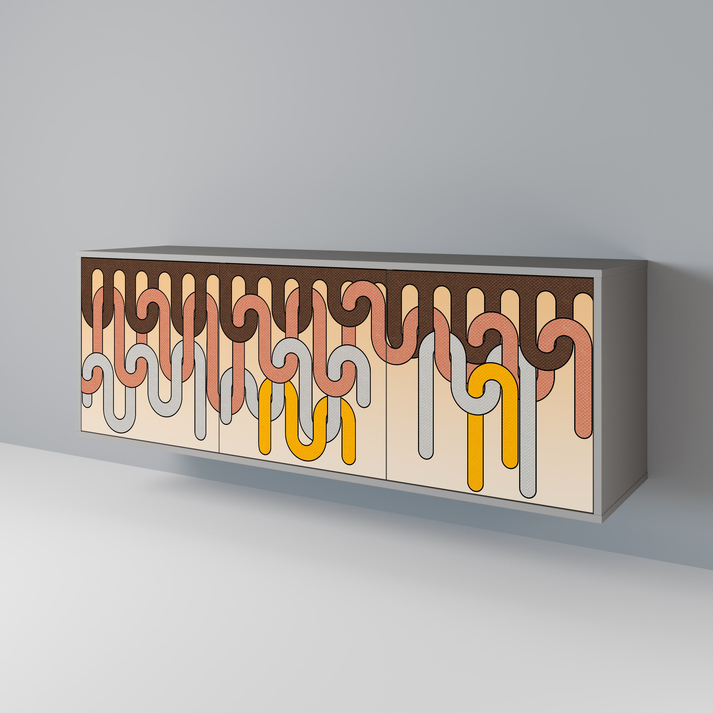 COLORFUL STRINGS 3-Door Sideboard