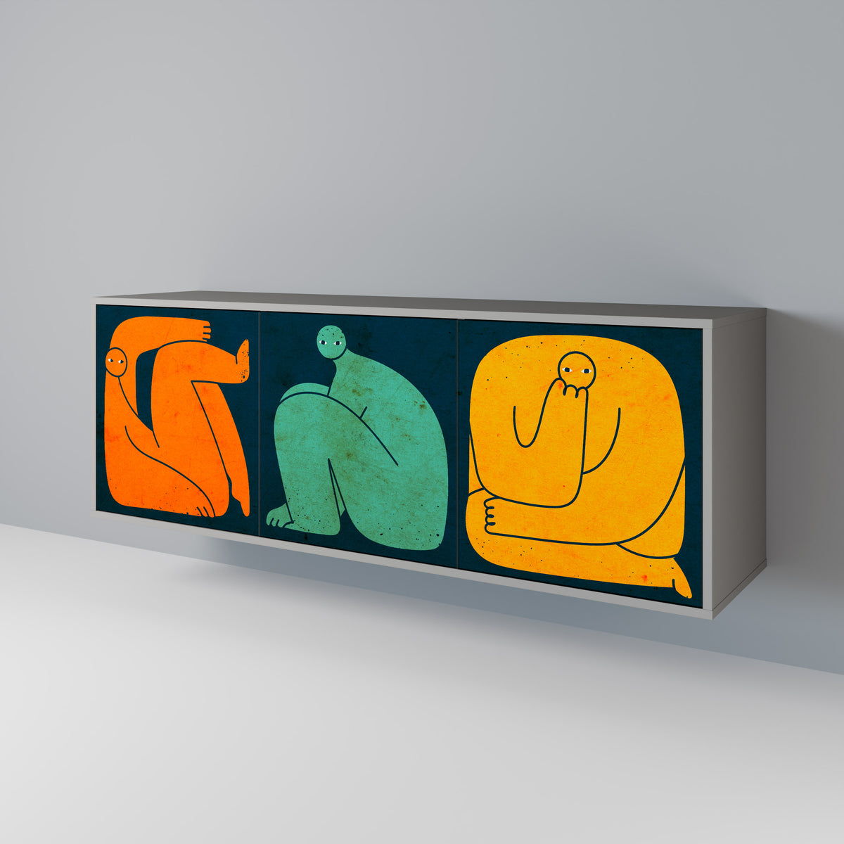 TOGETHER BUT SEPARATELY Aparador de 3 Portas