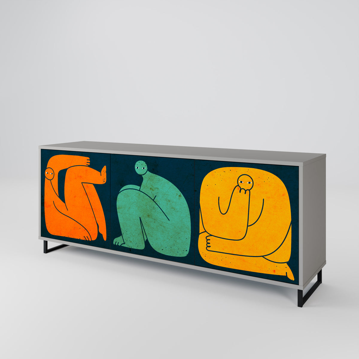 TOGETHER BUT SEPARATELY Aparador de 3 Portas