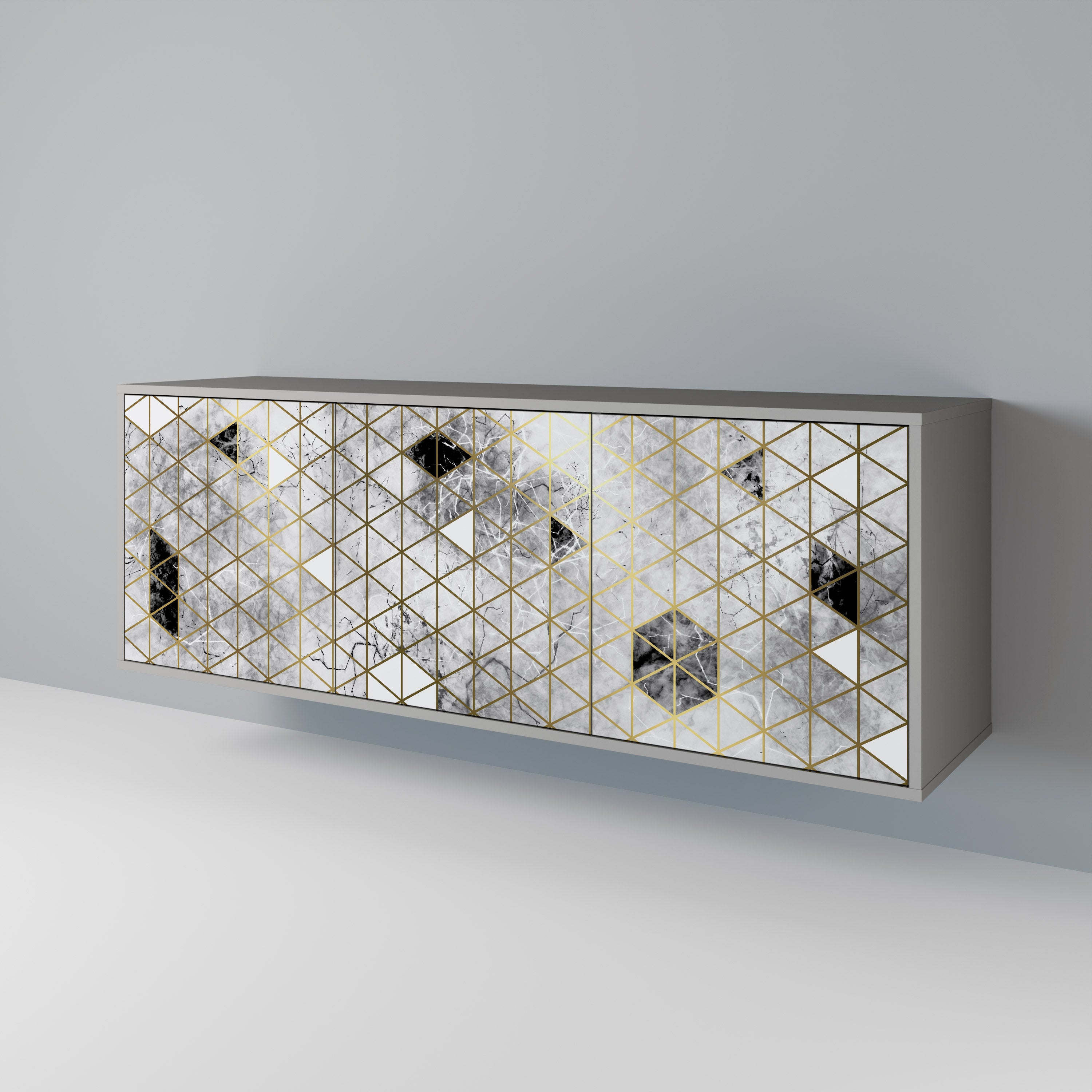 ASHEN ARIA Skänk med tre dörrar