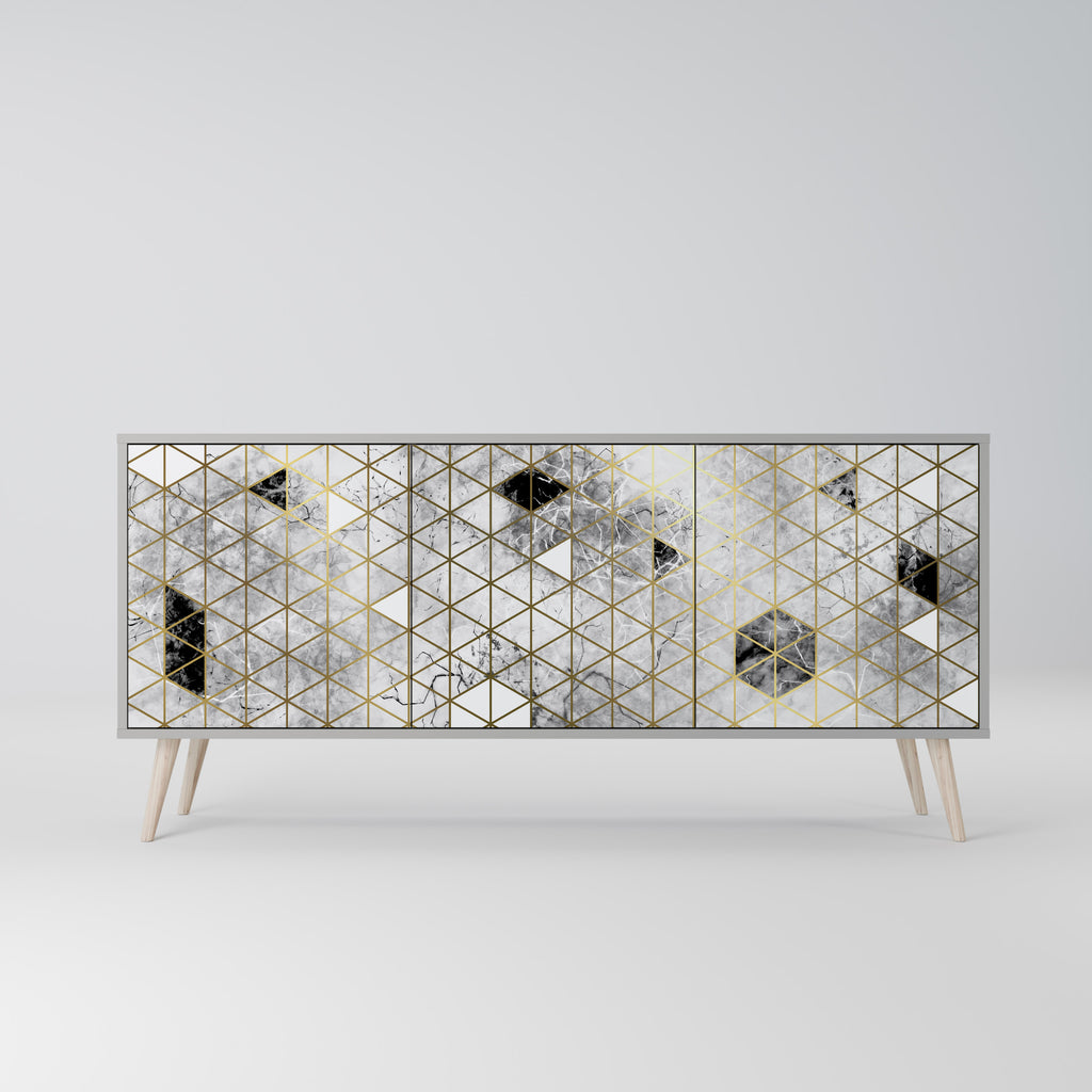 ASHEN ARIA Aparador de 3 Puertas