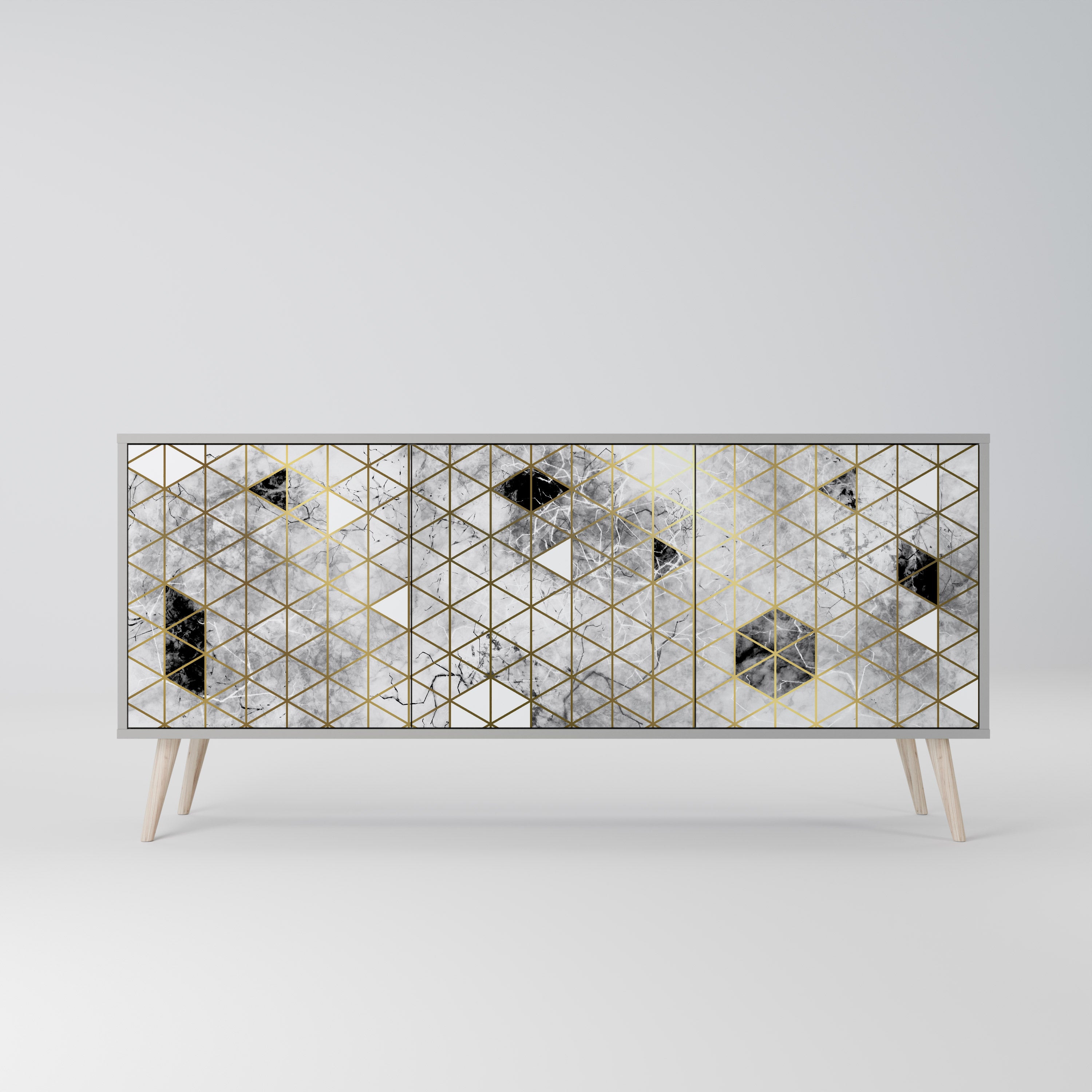 ASHEN ARIA Aparador de 3 Puertas