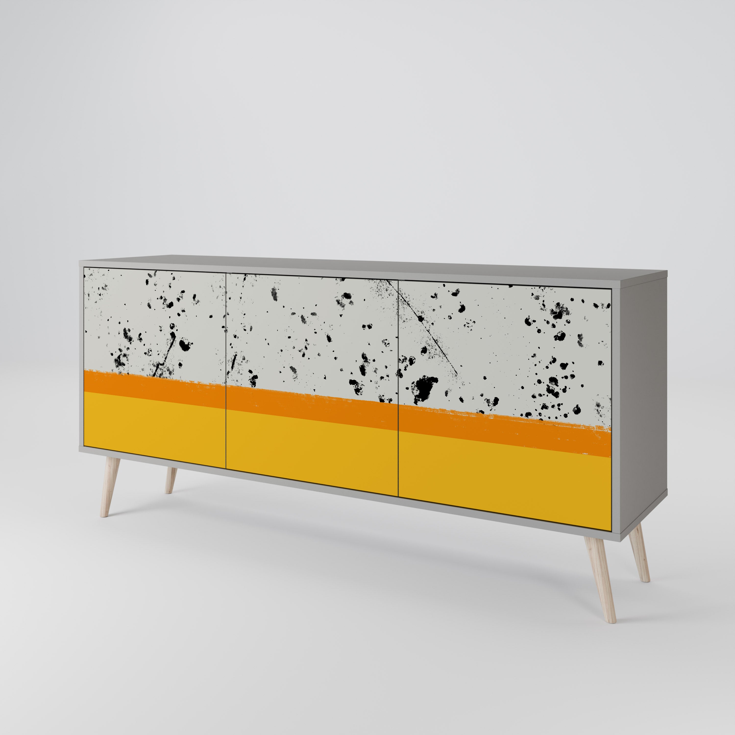 DYED BY ORANGE 3-Door Sideboard