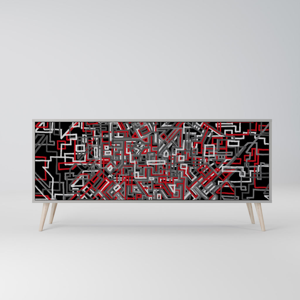 BROKEN LINES 3-Door Sideboard