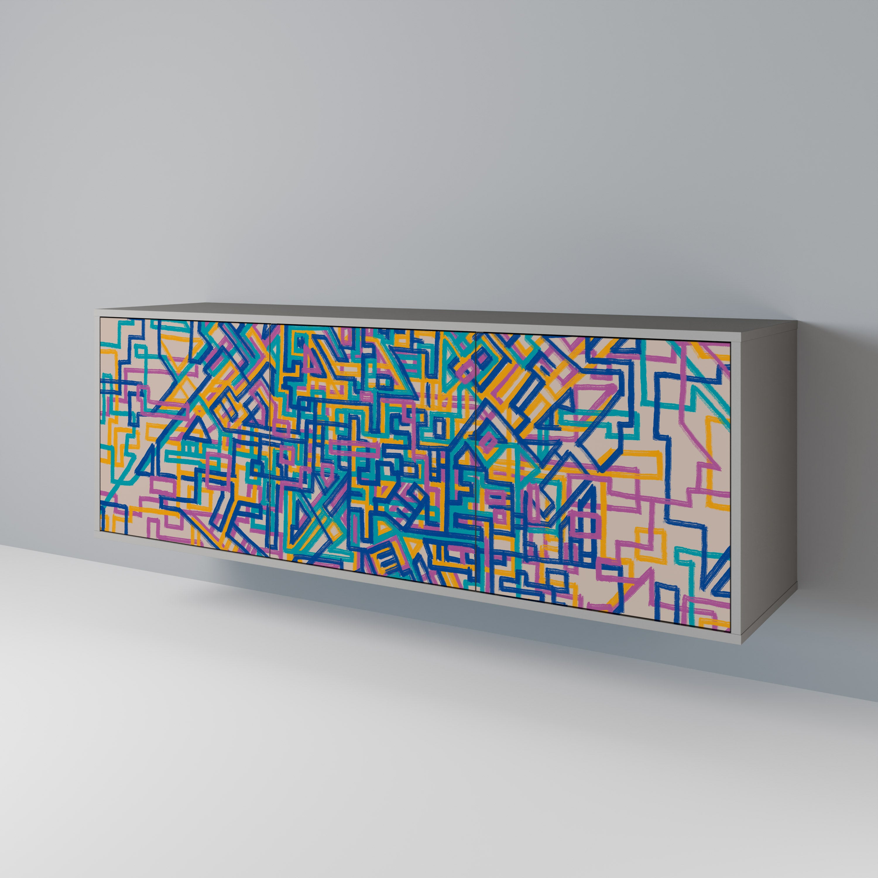 MEMORIES MAP Skänk med tre dörrar