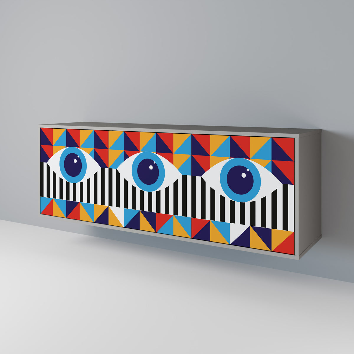 ABSTRACTION AND GEOMETRY 3-Door Sideboard